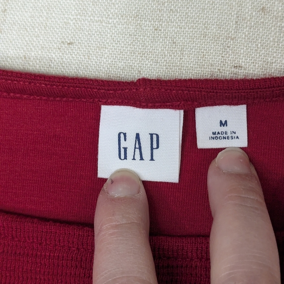 GAP True Red A-Line Shift Dress | Silver Zipper Pockets | Medium - Picture 2 of 10